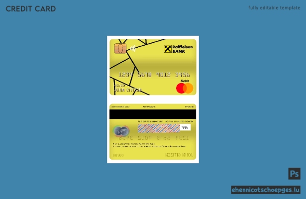 Beispielvorschau der Mastercard der Raiffeisen Bank Croatia